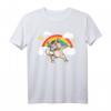 Katzenbesitzer Katzenfreund Regenbogen Dabbing Katze T-Shirt - Perfekt für Tierliebhaber und Katzenfans