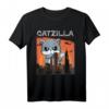 Vintage Catzilla Lustiges Katzen T-Shirt - Retro Style für Katzenliebhaber, Katzenmama & -papa, perfektes Geschenk