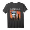 Vintage Catzilla Lustiges Katzen T-Shirt - Retro Style für Katzenliebhaber, Katzenmama & -papa, perfektes Geschenk