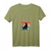 Damen T-Shirt mit frecher Katze und Kaffeetasse - Witziges Design für Katzenmamas & Kaffeeliebhaberinnen, V-Ausschnitt