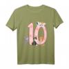 Kinder 10. Geburtstag Mädchen Katzen Outfit - Süßes T-Shirt für den besonderen Tag
