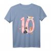 Kinder 10. Geburtstag Mädchen Katzen Outfit - Süßes T-Shirt für den besonderen Tag