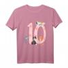 Kinder 10. Geburtstag Mädchen Katzen Outfit - Süßes T-Shirt für den besonderen Tag