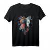Katze Blaue Augen Mandala Tier Blumen Katzenmotiv T-Shirt – Perfektes Geschenk für Katzenliebhaber und Tierfreunde