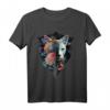 Katze Blaue Augen Mandala Tier Blumen Katzenmotiv T-Shirt – Perfektes Geschenk für Katzenliebhaber und Tierfreunde