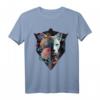Katze Blaue Augen Mandala Tier Blumen Katzenmotiv T-Shirt – Perfektes Geschenk für Katzenliebhaber und Tierfreunde
