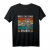 Best Cat Dad Ever - Lustiges Vintage Katzen T-Shirt für Katzenpapa & Vatertag Geschenkidee