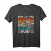 Best Cat Dad Ever - Lustiges Vintage Katzen T-Shirt für Katzenpapa & Vatertag Geschenkidee