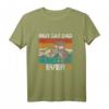 Best Cat Dad Ever - Lustiges Vintage Katzen T-Shirt für Katzenpapa & Vatertag Geschenkidee
