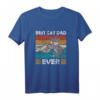 Best Cat Dad Ever - Lustiges Vintage Katzen T-Shirt für Katzenpapa & Vatertag Geschenkidee