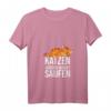 Damen Katzenbesitzer Katzen würden Whisky saufen Schnaps Geschenk T-Shirt mit V-Ausschnitt – Lustiges Tiergeschenk für Katzenliebhaber und Katzenmamas