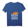 Damen Katzenbesitzer Katzen würden Whisky saufen Schnaps Geschenk T-Shirt mit V-Ausschnitt – Lustiges Tiergeschenk für Katzenliebhaber und Katzenmamas