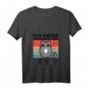Damen Lustiges Katzen T-Shirt mit V-Ausschnitt – Für Büromenschen und Katzenliebhaberinnen, Perfekt als Geschenk zu Weihnachten & Geburtstag