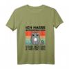 Damen Lustiges Katzen T-Shirt mit V-Ausschnitt – Für Büromenschen und Katzenliebhaberinnen, Perfekt als Geschenk zu Weihnachten & Geburtstag