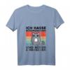 Damen Lustiges Katzen T-Shirt mit V-Ausschnitt – Für Büromenschen und Katzenliebhaberinnen, Perfekt als Geschenk zu Weihnachten & Geburtstag