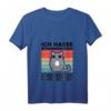 Damen Lustiges Katzen T-Shirt mit V-Ausschnitt – Für Büromenschen und Katzenliebhaberinnen, Perfekt als Geschenk zu Weihnachten & Geburtstag