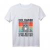 Damen Lustiges Katzen T-Shirt mit V-Ausschnitt – Für Büromenschen und Katzenliebhaberinnen, Perfekt als Geschenk zu Weihnachten & Geburtstag