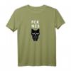 fck nzs Katze Mittelfinger T-Shirt für Demonstrationen gegen Rassismus, Faschismus & Rechts – Provokantes Statement-Shirt