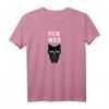 fck nzs Katze Mittelfinger T-Shirt für Demonstrationen gegen Rassismus, Faschismus & Rechts – Provokantes Statement-Shirt