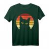 Katze Retro Sonnenuntergang Katzen T-Shirt - Buntes, Lustiges Katzenmotiv für Freizeit, Strand und Katzenliebhaber