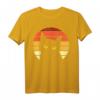 Katze Retro Sonnenuntergang Katzen T-Shirt - Buntes, Lustiges Katzenmotiv für Freizeit, Strand und Katzenliebhaber