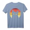 Katze Retro Sonnenuntergang Katzen T-Shirt - Buntes, Lustiges Katzenmotiv für Freizeit, Strand und Katzenliebhaber