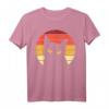 Katze Retro Sonnenuntergang Katzen T-Shirt - Buntes, Lustiges Katzenmotiv für Freizeit, Strand und Katzenliebhaber