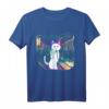 Der Schrei einer Katze - Lustiges abstraktes Kunst T-Shirt mit buntem Polygon-Design für Katzenliebhaber