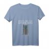 Damen Katzen T-Shirt mit Spruch 'Nachts sind alle Katzen grau' - Blauäugige Graue Katze mit V-Ausschnitt, stylische Tierliebhaber Kleidung für Frauen und Männer