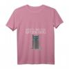 Damen Katzen T-Shirt mit Spruch 'Nachts sind alle Katzen grau' - Blauäugige Graue Katze mit V-Ausschnitt, stylische Tierliebhaber Kleidung für Frauen und Männer