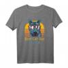 Herren Bester Katzenpapa Retro Best Cat Dad Katzenliebe T-Shirt – Lustiges Geschenk für Katzenliebhaber zum Geburtstag, Vatertag & Weihnachten