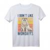 Lustiges Katzen T-Shirt: 'I Don't Like Monday Mornings' – Perfektes Geschenk für Montagmuffel, Katzenliebhaber und Kaffee-Fans