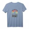Damen Cats And Wine Make Everything Fine T-Shirt – Lustiges Katzen- und Weinspruchs-Shirt für Frauen, Geschenkidee für Weihnachten & Geburtstag