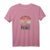 Damen Cats And Wine Make Everything Fine T-Shirt – Lustiges Katzen- und Weinspruchs-Shirt für Frauen, Geschenkidee für Weihnachten & Geburtstag