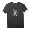 Damen Bunte Katze - Lustiges Katzen T-Shirt mit Tatzen Motiv für Katzenliebhaberinnen