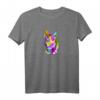 Damen Bunte Katze - Lustiges Katzen T-Shirt mit Tatzen Motiv für Katzenliebhaberinnen