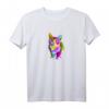 Damen Bunte Katze - Lustiges Katzen T-Shirt mit Tatzen Motiv für Katzenliebhaberinnen