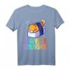 Lustiges Sushi Katze Schlafshirt – Kawaii Pyjama für Damen und Herren, perfektes Geschenk für Nachtschwärmer, Teenager & Sushi-Liebhaber