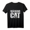 THE WALKING CAT Shirt | Silhouette Katze Lustiges Vintage T-Shirt für Katzenliebhaber, Serienfans & Humorliebhaber – Perfektes Geschenkidee zu Weihnachten & Co.