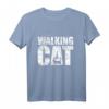 THE WALKING CAT Shirt | Silhouette Katze Lustiges Vintage T-Shirt für Katzenliebhaber, Serienfans & Humorliebhaber – Perfektes Geschenkidee zu Weihnachten & Co.