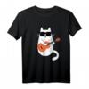 Katzen und Gitarre T-Shirt mit Sonnenbrille – Perfektes Geschenk für Katzenliebhaber, Musiker, Gitarrenspieler und Jazz-Fans