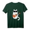 Katzen und Gitarre T-Shirt mit Sonnenbrille – Perfektes Geschenk für Katzenliebhaber, Musiker, Gitarrenspieler und Jazz-Fans