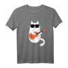 Katzen und Gitarre T-Shirt mit Sonnenbrille – Perfektes Geschenk für Katzenliebhaber, Musiker, Gitarrenspieler und Jazz-Fans