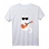 Katzen und Gitarre T-Shirt mit Sonnenbrille – Perfektes Geschenk für Katzenliebhaber, Musiker, Gitarrenspieler und Jazz-Fans