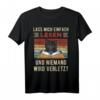 HapFrog Katzen T-Shirt Lesen Und Niemand Wird Verletzt - Vintage Style Buch- und Katzenliebhaber Geschenk
