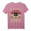 HapFrog Katzen T-Shirt Lesen Und Niemand Wird Verletzt - Vintage Style Buch- und Katzenliebhaber Geschenk