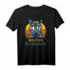 Bester Katzenpapa Retro Best Cat Dad Katzenliebe T-Shirt - Lustiges Geschenk für Katzenliebhaber und Katzenpapa zum Geburtstag, Vatertag & Weihnachten