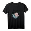 Niedliche Katze in Tasse Be Pawsitive Shirt – Lustiges Geschenk für Katzenliebhaber & Tierfreunde