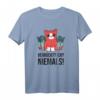 Verrückt Ich? Niemals! Sarkastischer Spruch Lustiges Katzen T-Shirt für Katzenliebhaber & Tierfreunde