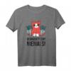 Verrückt Ich? Niemals! Sarkastischer Spruch Lustiges Katzen T-Shirt für Katzenliebhaber & Tierfreunde